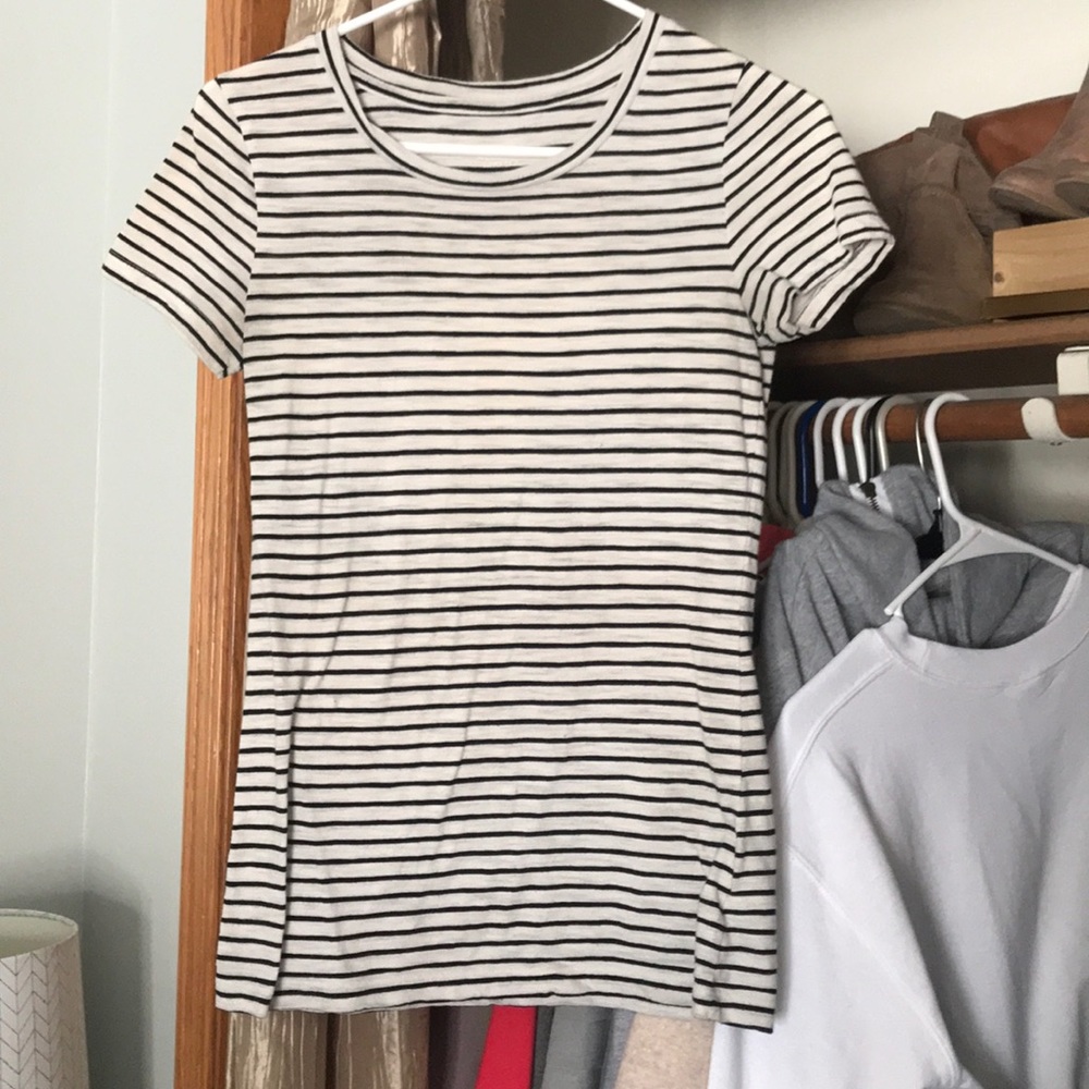 Cream and black strip shirt